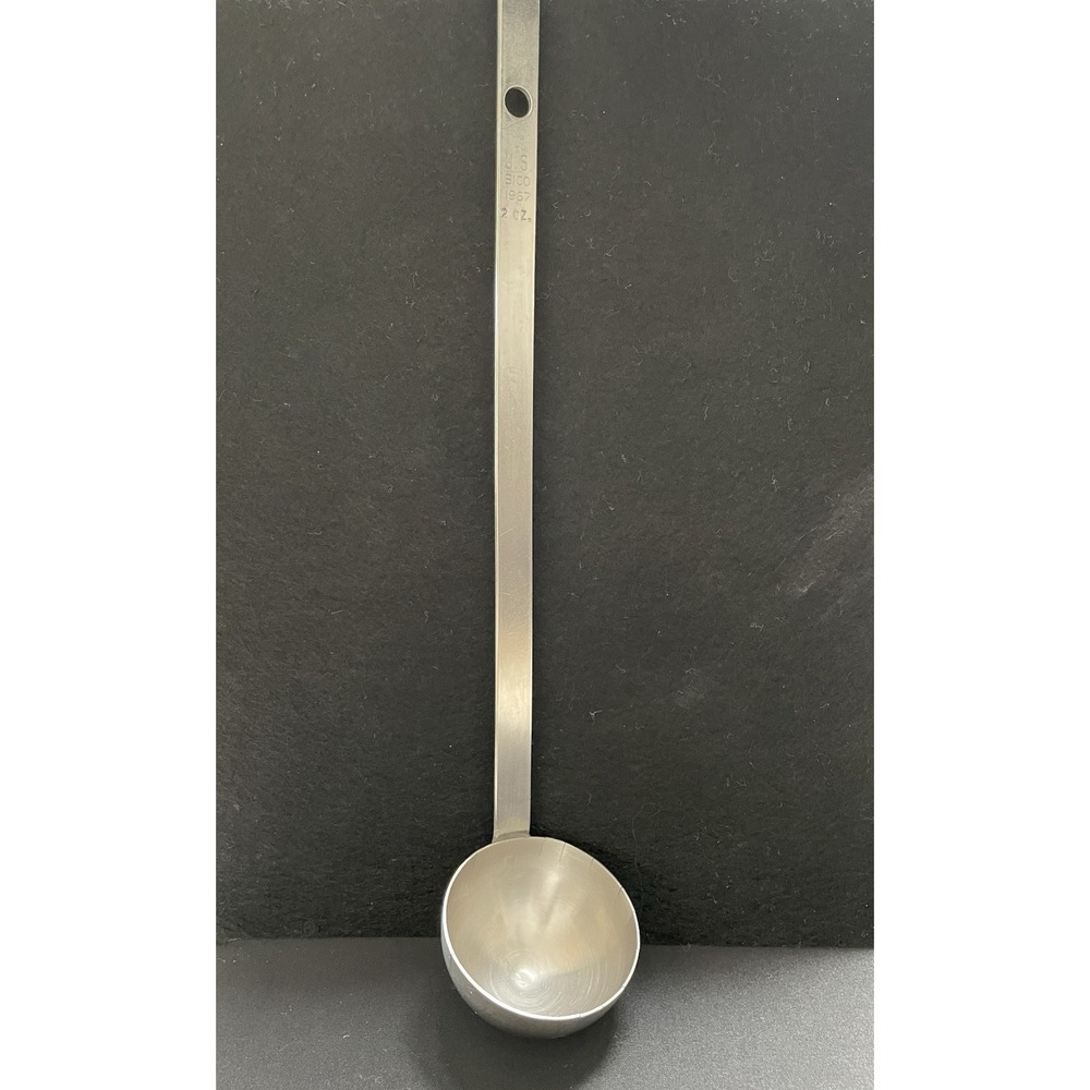 Vintage 1967 U.S. Military Issue Mess Hall Heavy-Gauge Heavy-Duty BICO 2oz Ladle